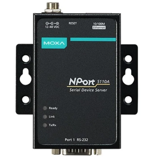 NPort 5110A 1-портовый усовершенствованный асинхронный сервер RS-232 в Ethernet MOXA